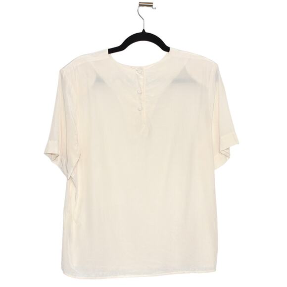 Vintage 100% Silk Kasper & Company A.S.L Blouse Size 14 Cream - Picture 4 of 8